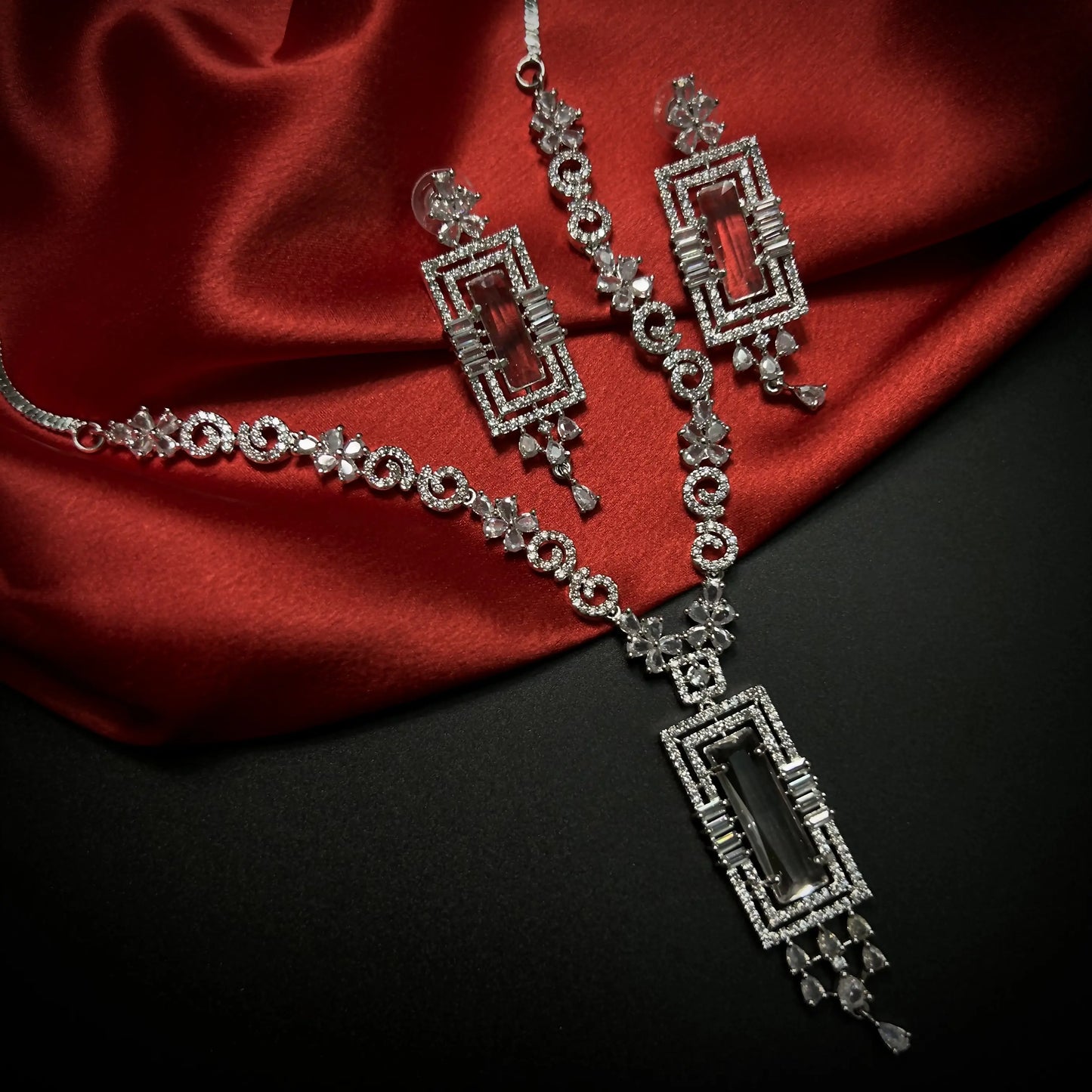 Chaand Silver AD Necklace