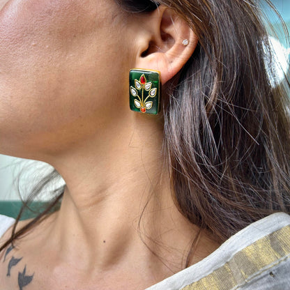 Ghazal Emerald Green Earrings